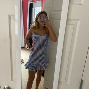 Shein Blue and white striped beach dress